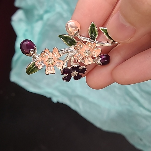 Flowers brooch - Picture 4 of 4